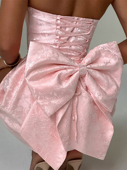 Abito mini Jacquard con Nudo Amelia