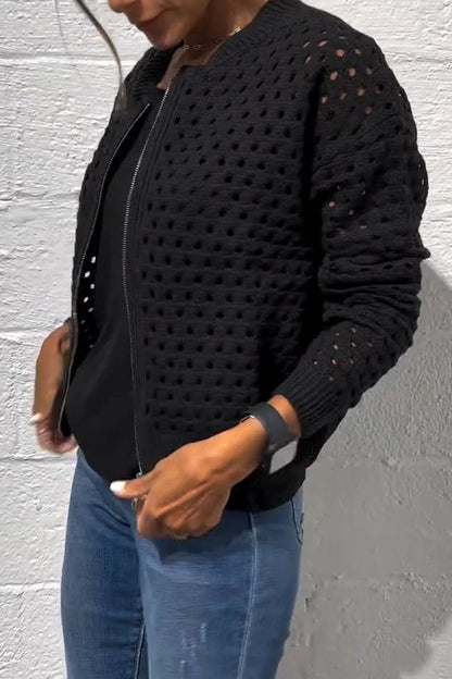 Giacca in maglia con zip