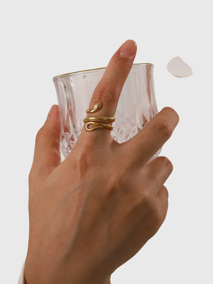 Aubrey | Anello regolabile a forma di serpente