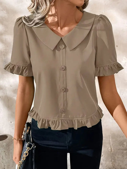 Foteini - Blusa elegante a maniche corte