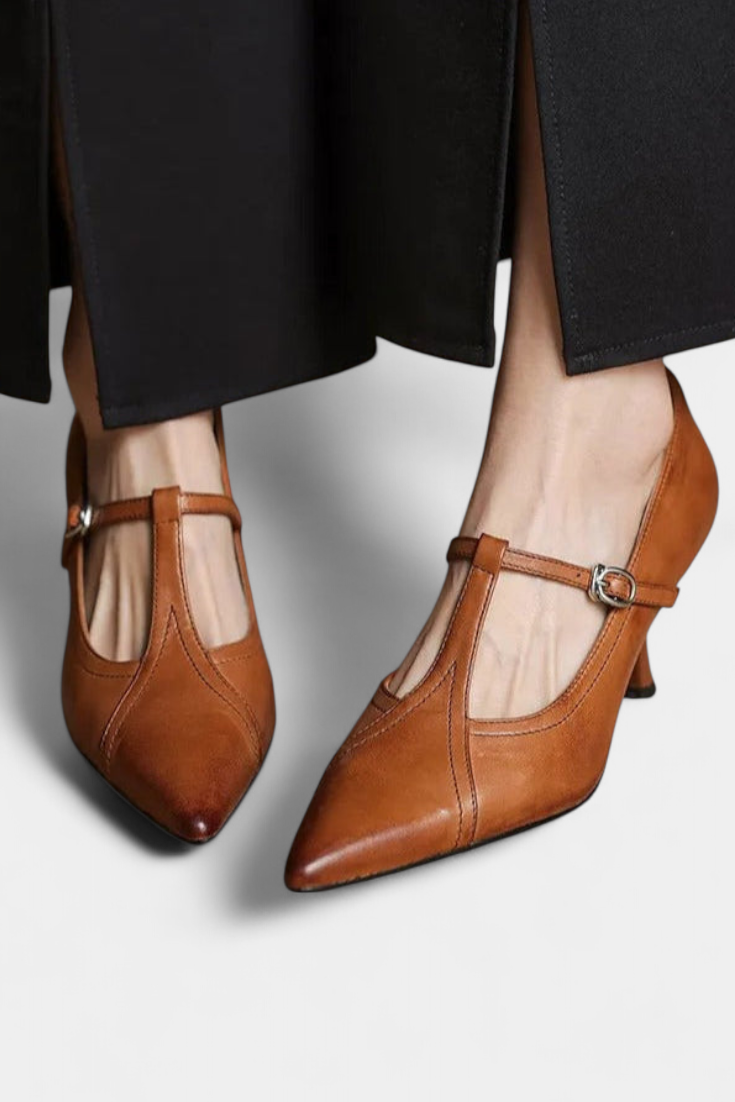 Zulema | Tacchi T-Bar eleganti con finitura liscia