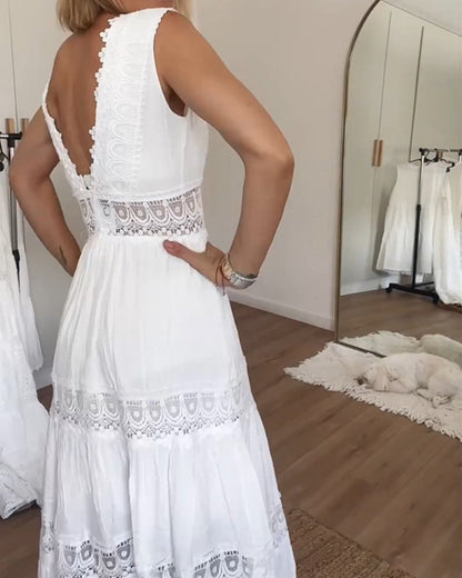 Taya – Abito in pizzo Bianco Clover