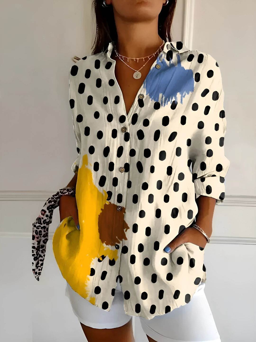 Yllona – Blusa Relaxed con bottoni