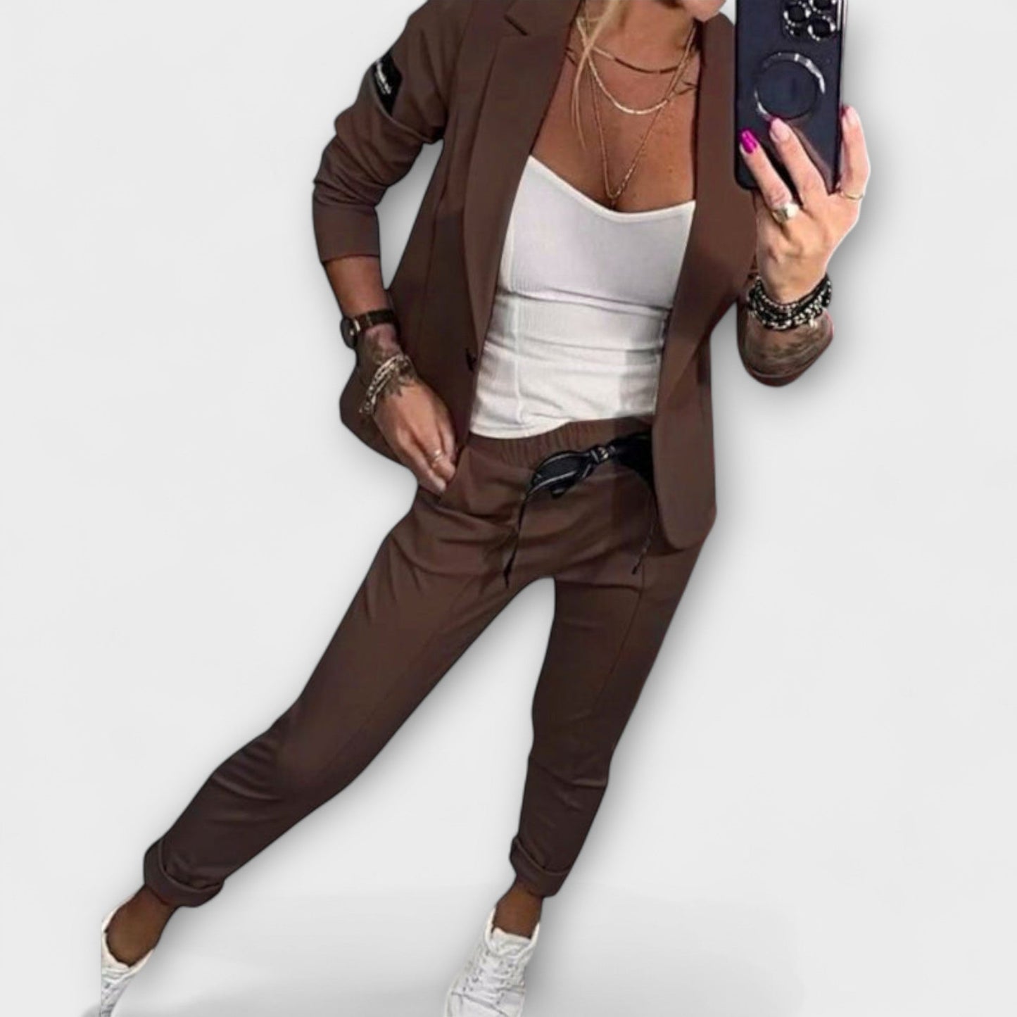 Vionne | Set Elegante di Top, Giacca e Pantaloni
