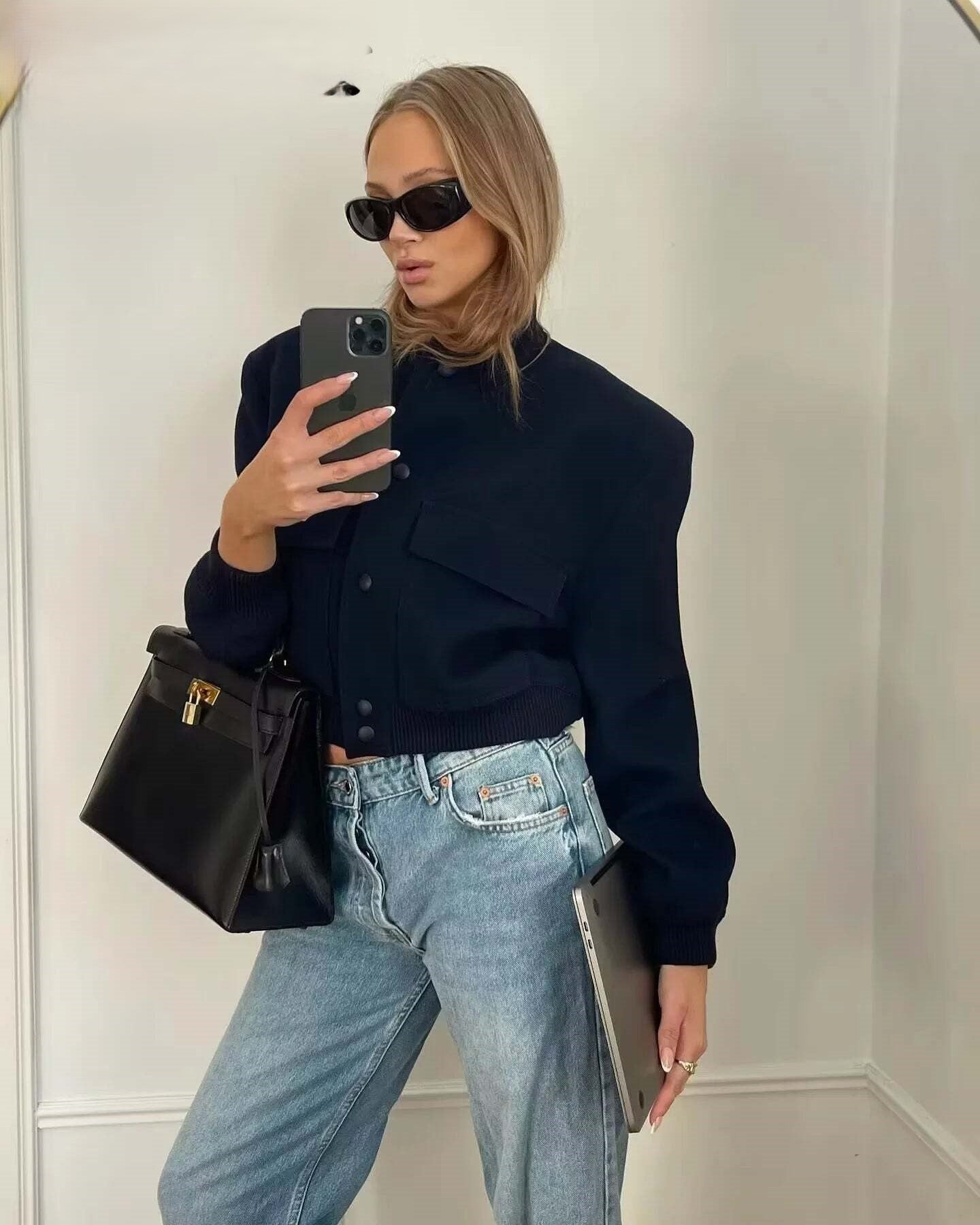 BELLA | Bomber a maniche lunghe Corto