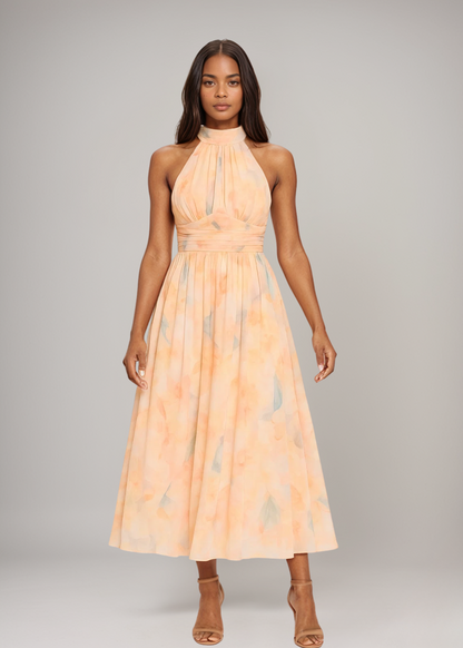 Antonella | Elegante Abito Maxi con Collo Halter