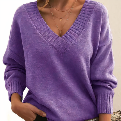 Aria | Maglione Vestibilità relaxed fit con Profondo scollo a V Chic