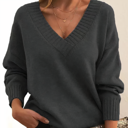Aria | Maglione Vestibilità relaxed fit con Profondo scollo a V Chic