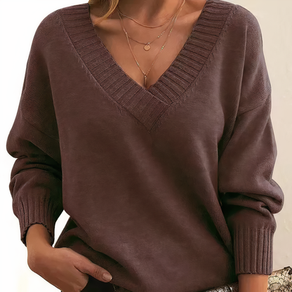 Aria | Maglione Vestibilità relaxed fit con Profondo scollo a V Chic