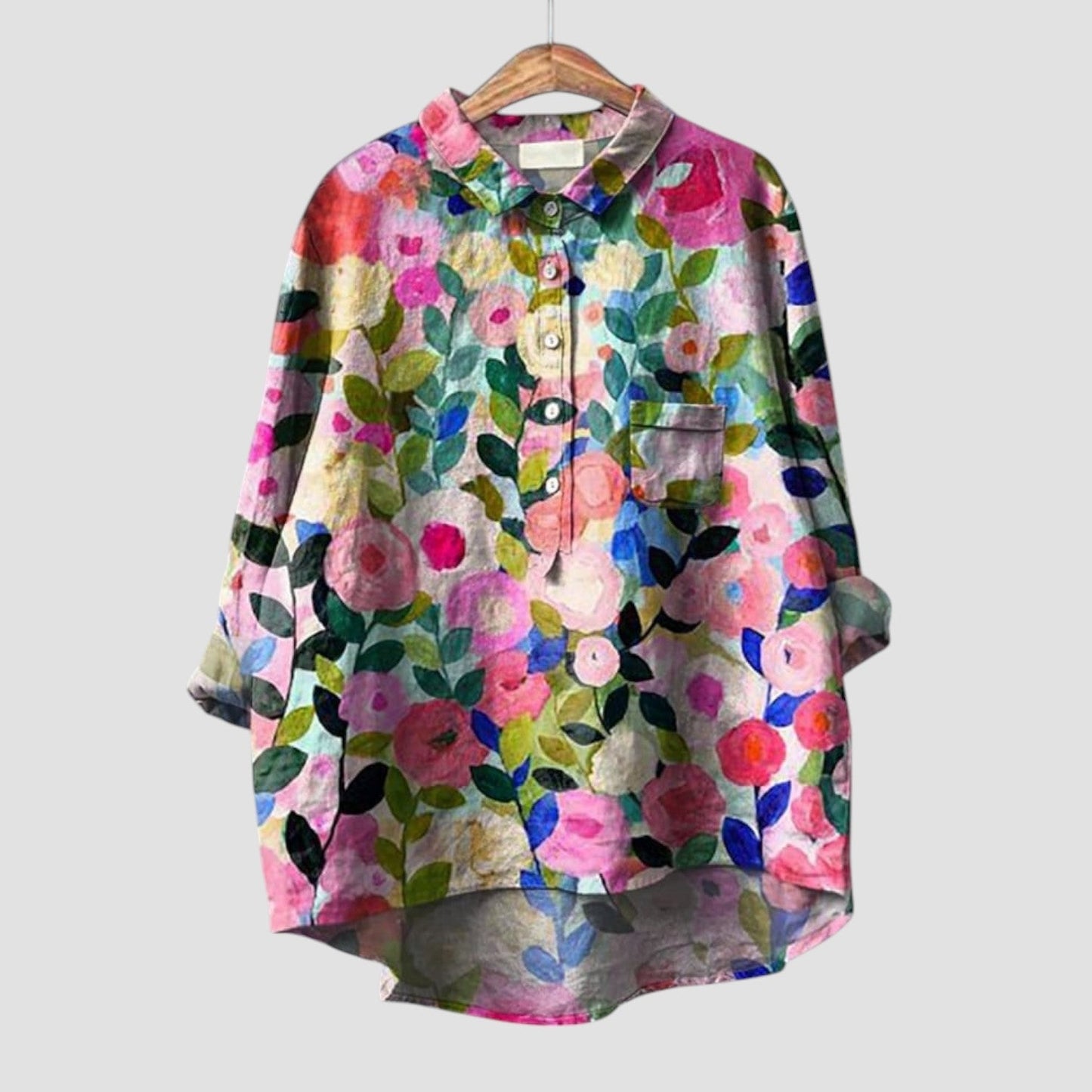 Velenya™ | 2025 – Blusa Floreale Acuarela