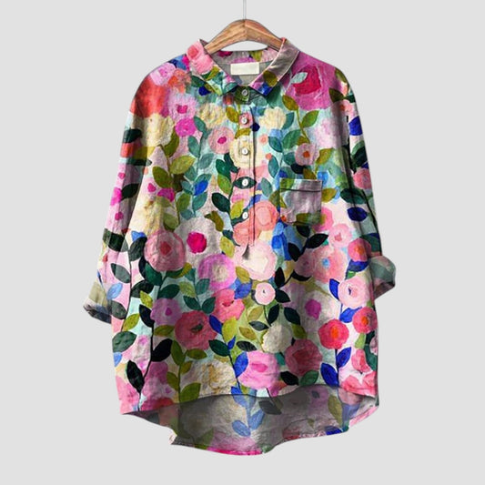 Velenya™ | 2025 – Blusa Floreale Acuarela