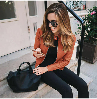 Sophia - Giacca in pelle Italiana