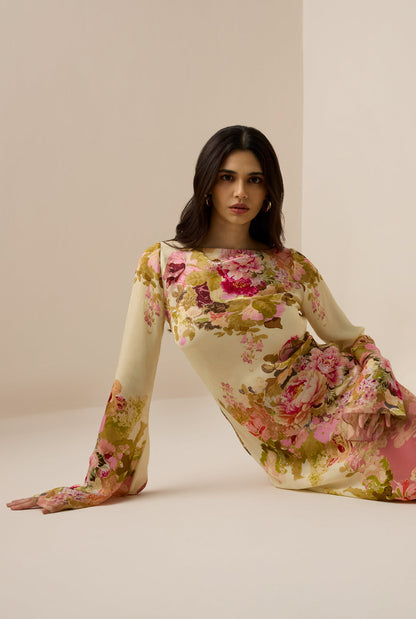 ALINA – ABITO ROMANTICO CON STAMPA FLOREALE