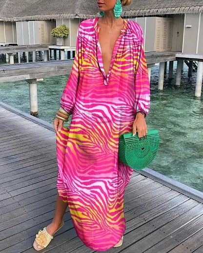 Bea - Abito maxi con Scollo a V