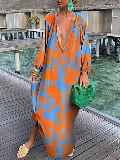 Bea - Abito Maxi di Scollo a V
