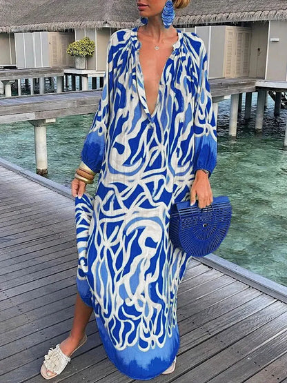 Bea - Abito maxi con Scollo a V