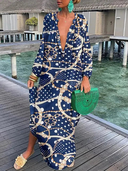 Bea - Abito maxi con Scollo a V