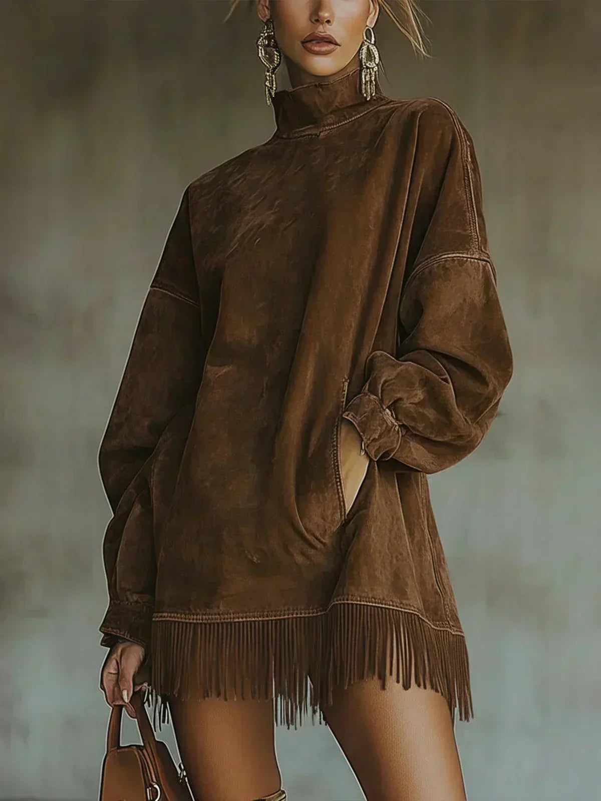 Amarinda | Felpa Oversized con dettaglio di Flecos