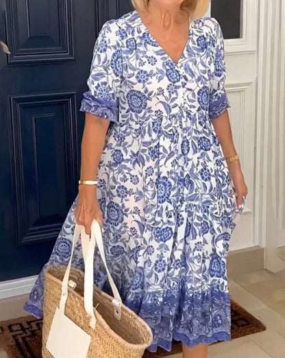 ARIAS - Abito Boho con scollo a V