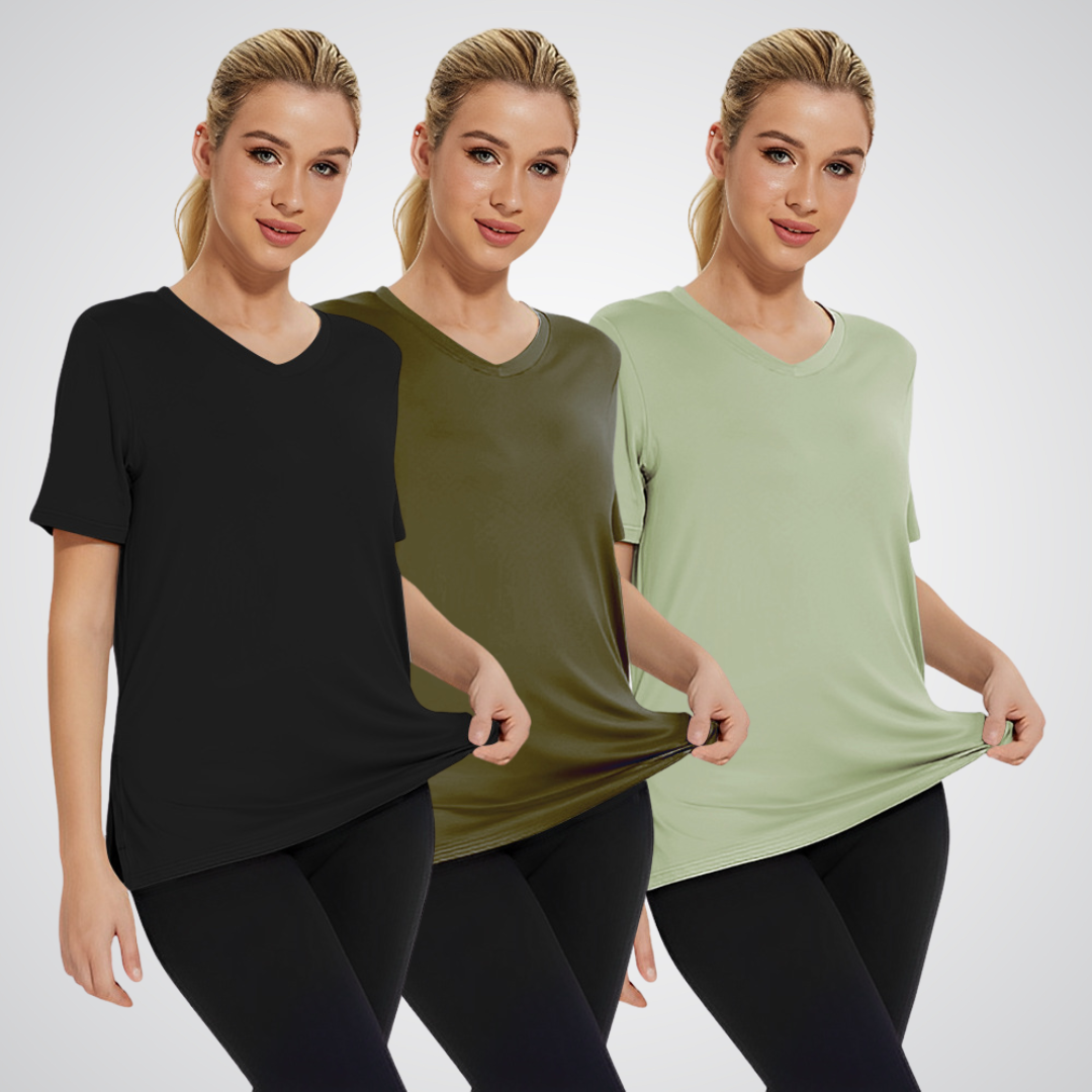OLIVIA – MAGLIETTA V-NECK QUOTIDIANA (PACK DI 3)