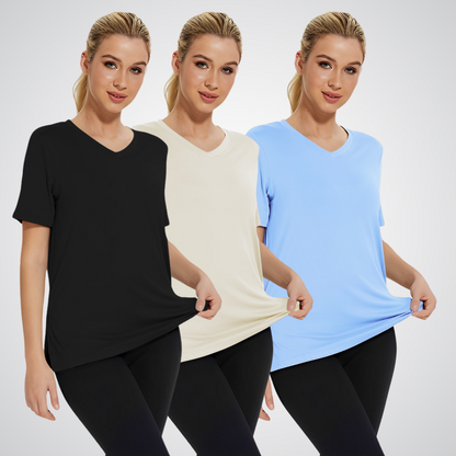 OLIVIA – MAGLIETTA V-NECK QUOTIDIANA (PACK DI 3)