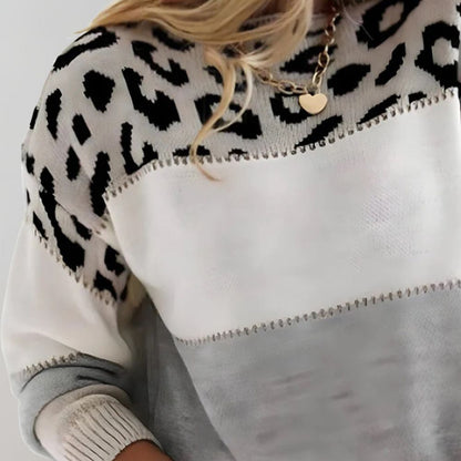 Diane | Maglione in maglia con accento di Leopardato