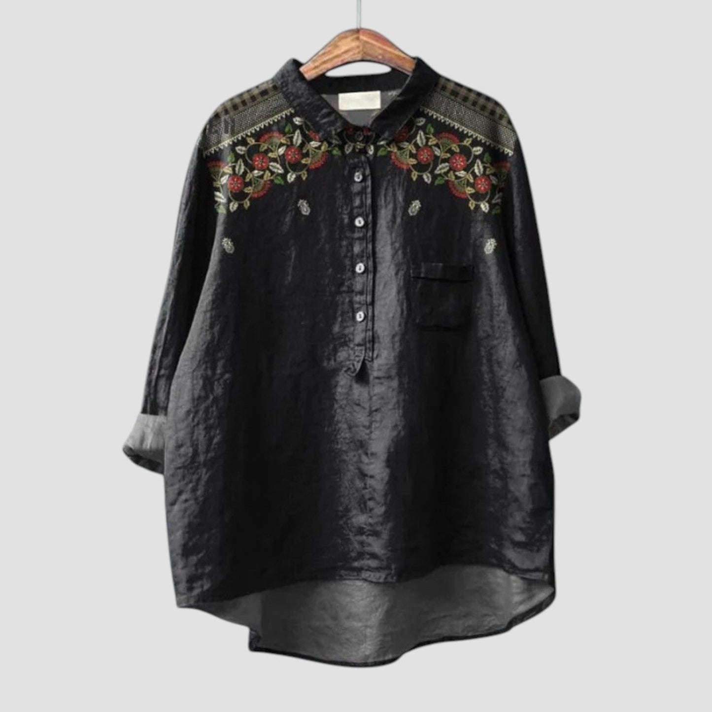 Narelle™ | 2025 – Blusa Nera Ricamata