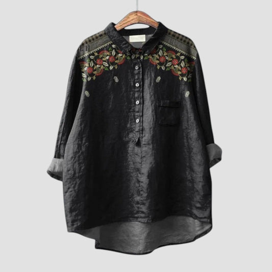 Narelle™ | 2025 – Blusa Nera Ricamata