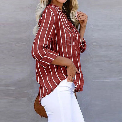 Maddie - Camicia di Bottoni a Righe