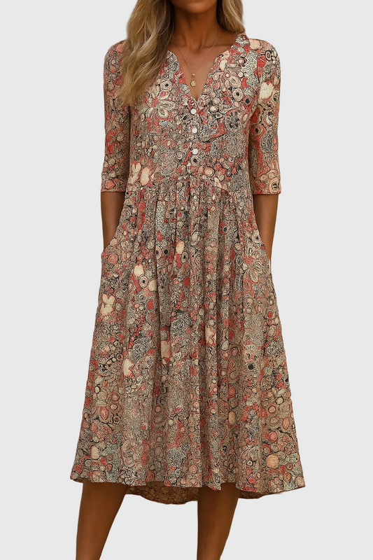 Harlow | Abito midi Elegante con Scollo a V