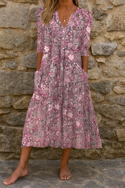 Harlow™ | Abito elegante con scollo a V