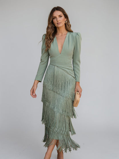 Sofia - Abito elegante con Frange