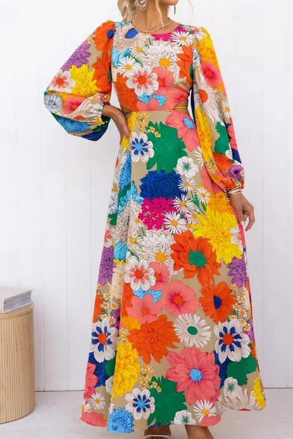 DAISY – ABITO MAXI FLOREALE SOLE