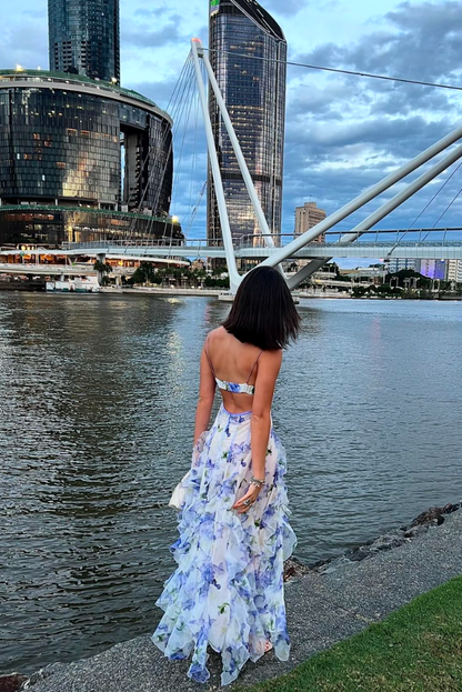 ODESSA – ABITO MAXI CON VOLANT E SPALLINE TENDENCIALES