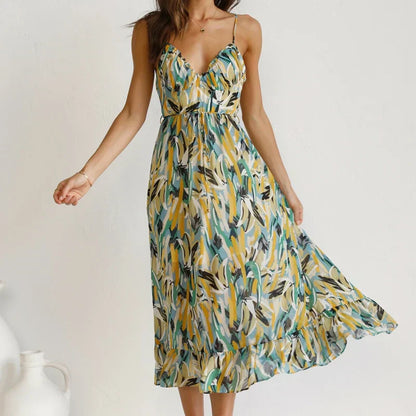 Clara - Abito Maxi Stampato Elegante