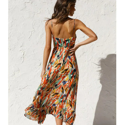 Clara - Abito Maxi Stampato Elegante