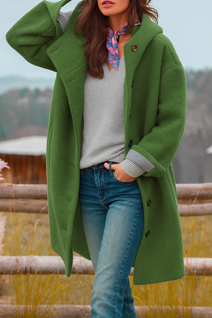 Kaia - Cappotto Casual con cappuccio Stiloso