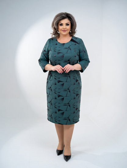 Abito midi Strutturato con Fantasia Gráfico — Eleganza Senza tempo e Comfort