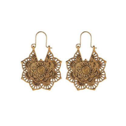 Orecchini con mandala di loto