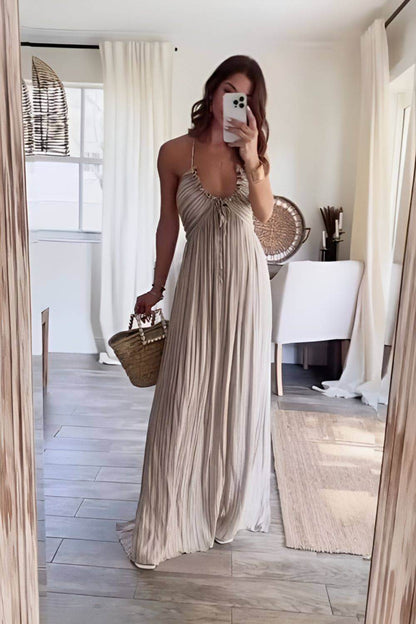 Lanie - Abito Maxi Plissettato Chic