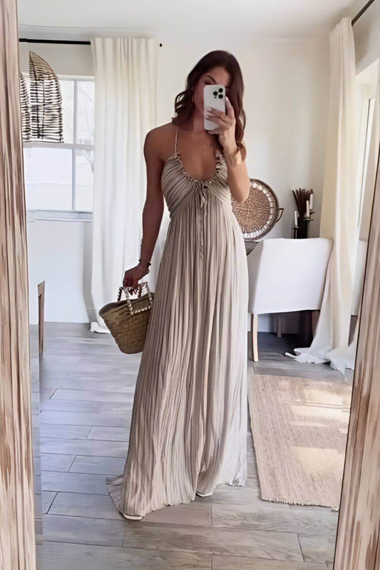 Lanie - Abito Maxi Plissettato Chic