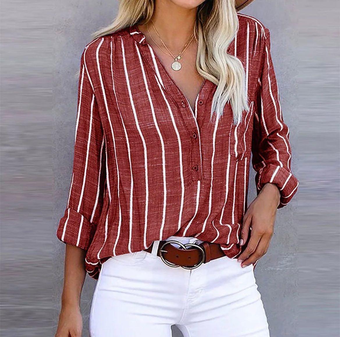 BLUSA ELEGANTE A RIGHE AGATHE I