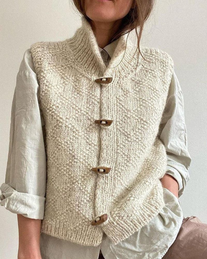 INGRID – CARDIGAN SENZA MANICHE IN MAGLIA COMODO