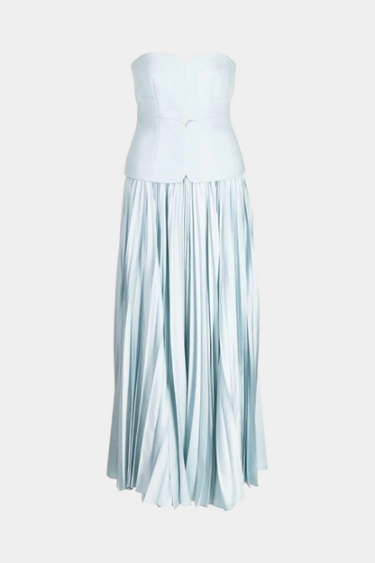 Clara Abito midi Plissettato con Spalle scoperte
