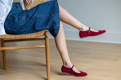 Elena – Mules Mary Jane in camoscio