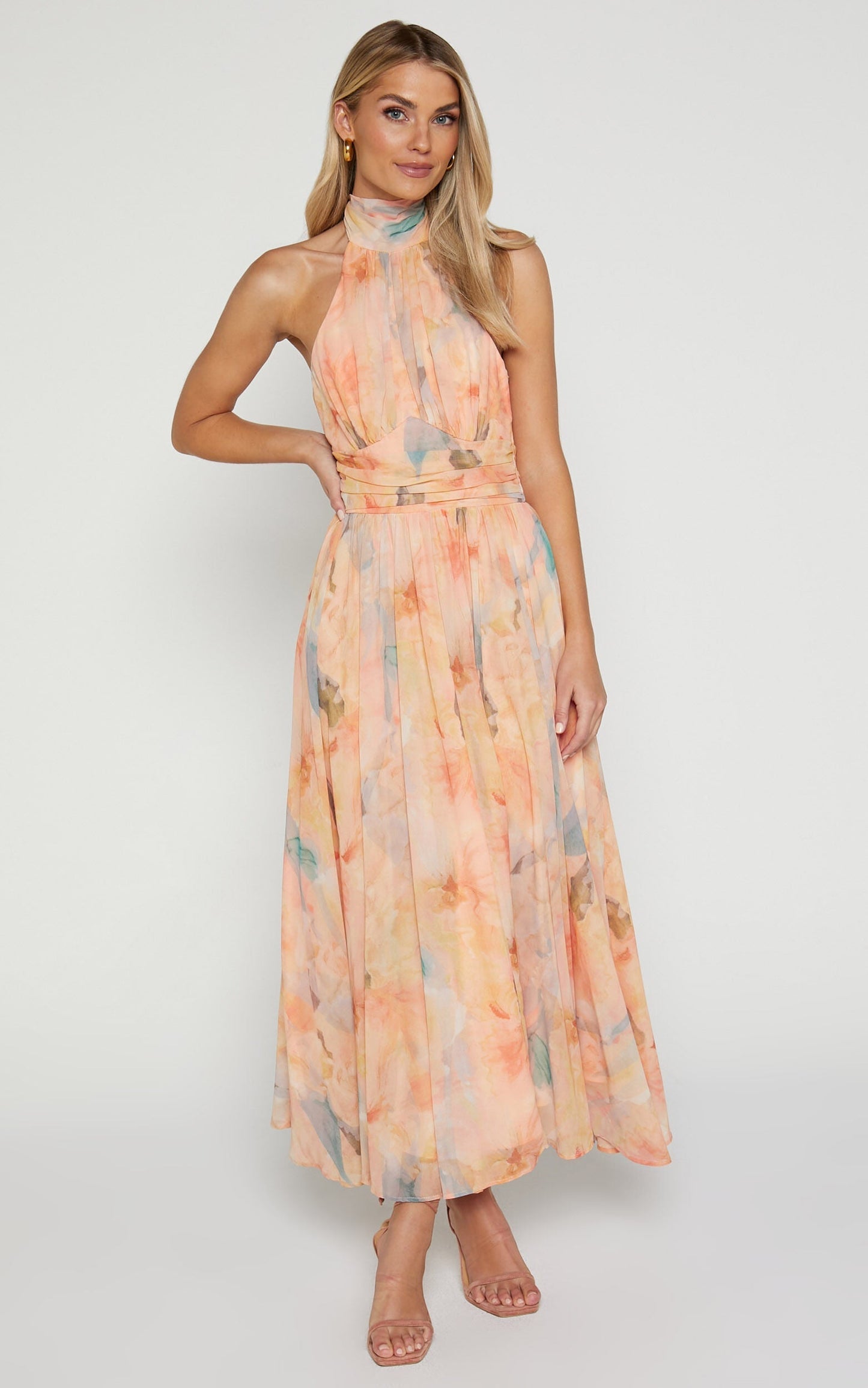 Antonella | Elegante Abito Maxi con Collo Halter