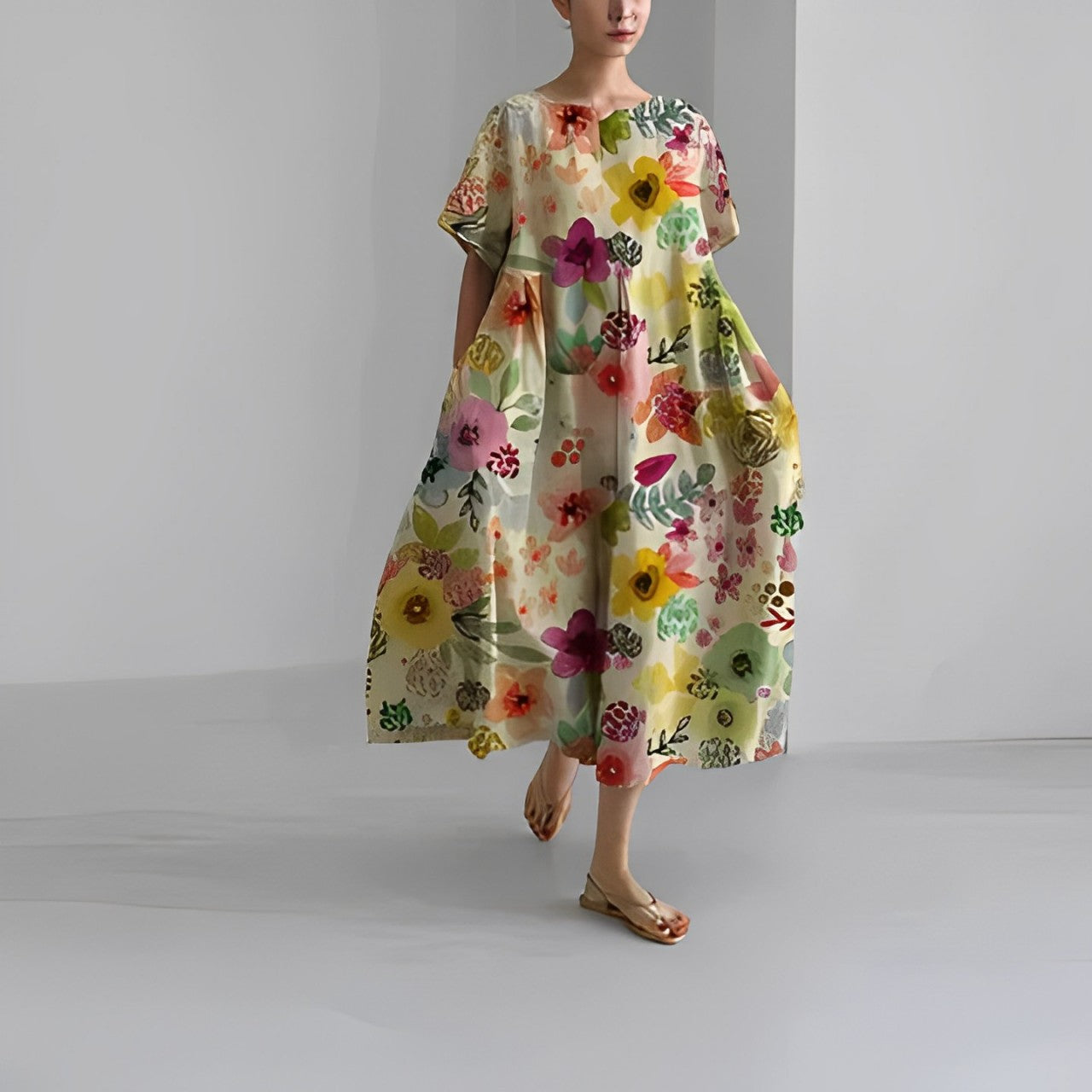 Adelia - Abito floreale boho