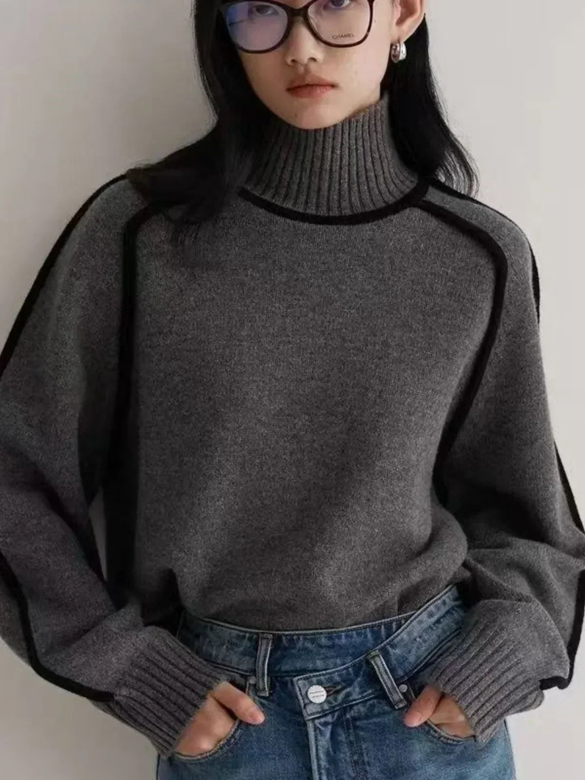 Donna | Maglione Elegante di Collo alto
