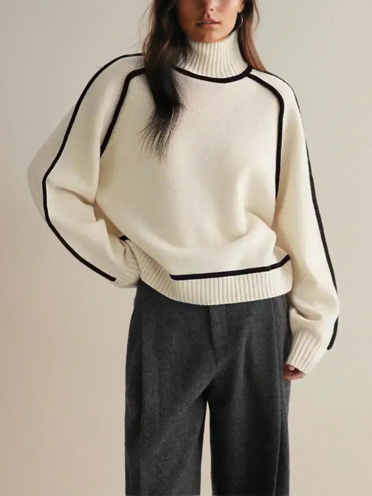 Donna | Maglione Elegante di Collo alto