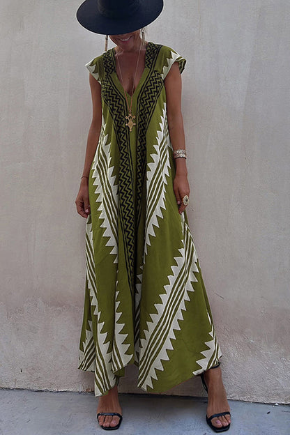 Camille | Abito Bohemio Casual con Scollo a V
